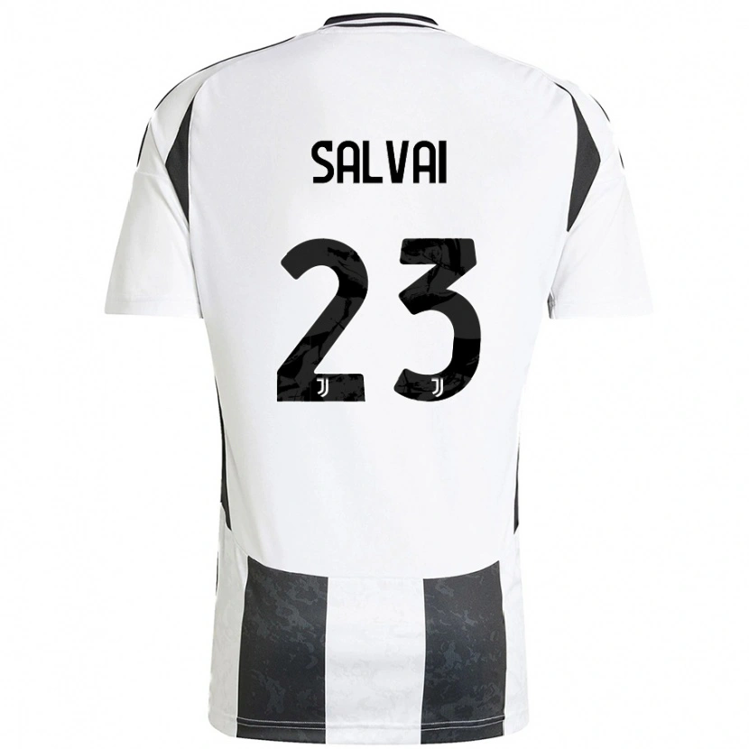 Danxen Uomo Maglia Cecilia Salvai #23 Bianco Nero Kit Gara Home 2024/25 Maglietta