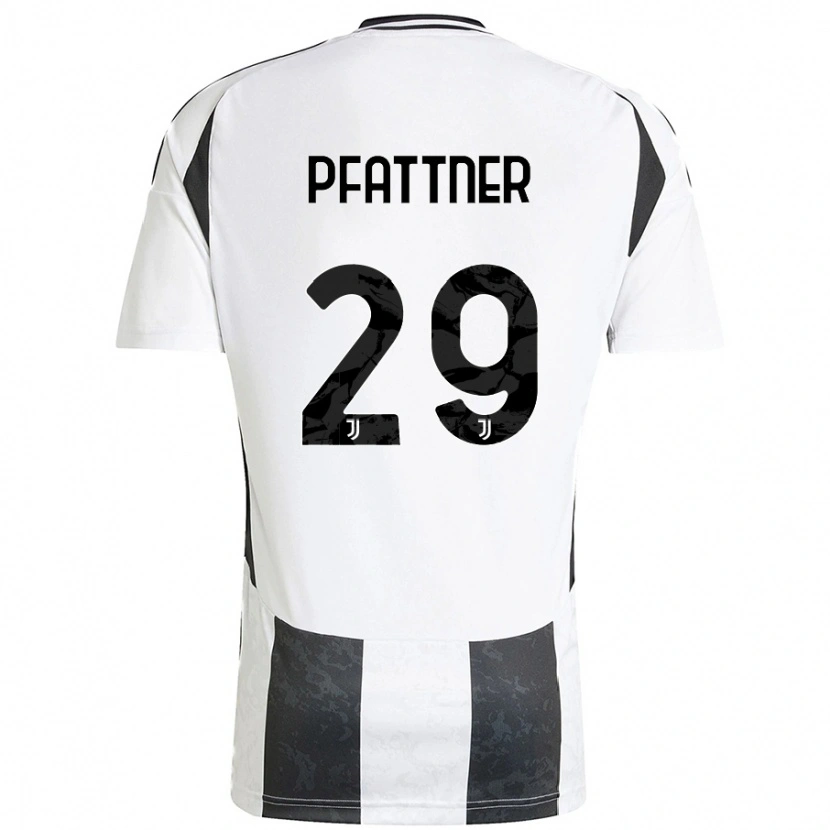 Danxen Uomo Maglia Elisa Pfattner #29 Bianco Nero Kit Gara Home 2024/25 Maglietta