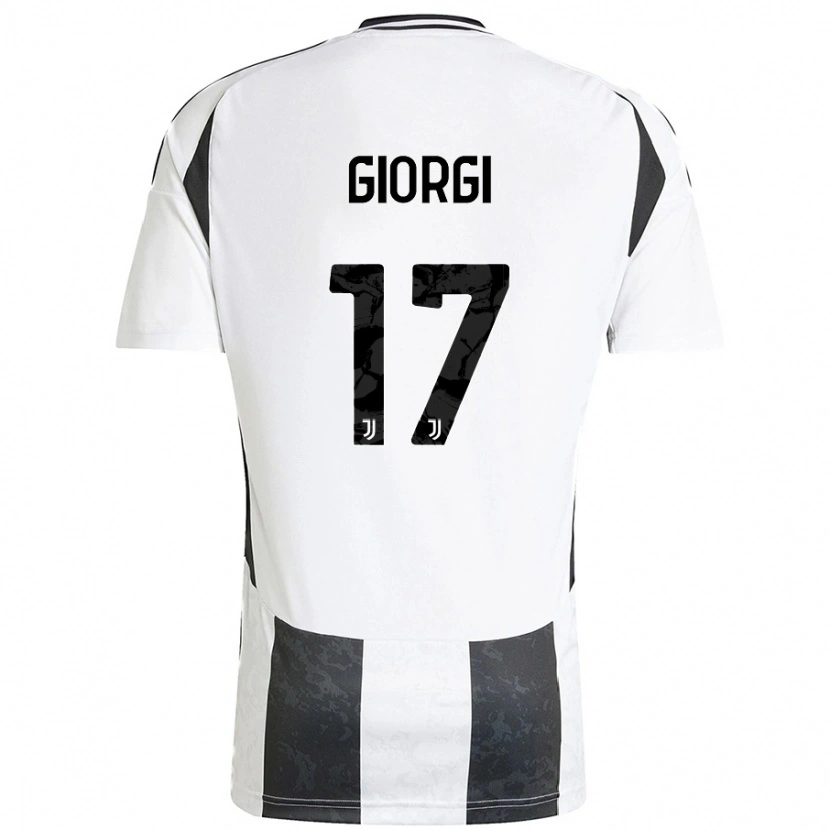 Danxen Uomo Maglia Lorenzo Giorgi #17 Bianco Nero Kit Gara Home 2024/25 Maglietta