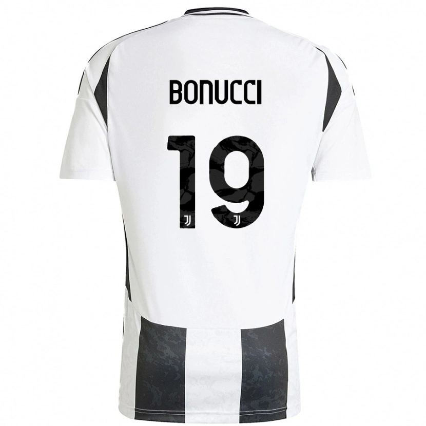 Danxen Uomo Maglia Leonardo Bonucci #19 Bianco Nero Kit Gara Home 2024/25 Maglietta