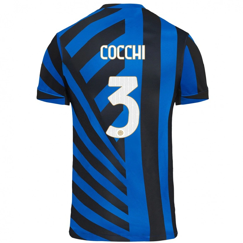 Danxen Uomo Maglia Matteo Cocchi #3 Blu Nero Kit Gara Home 2024/25 Maglietta
