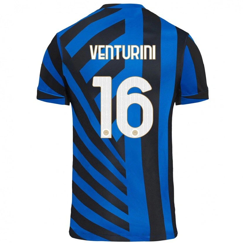 Danxen Uomo Maglia Matteo Venturini #16 Blu Nero Kit Gara Home 2024/25 Maglietta