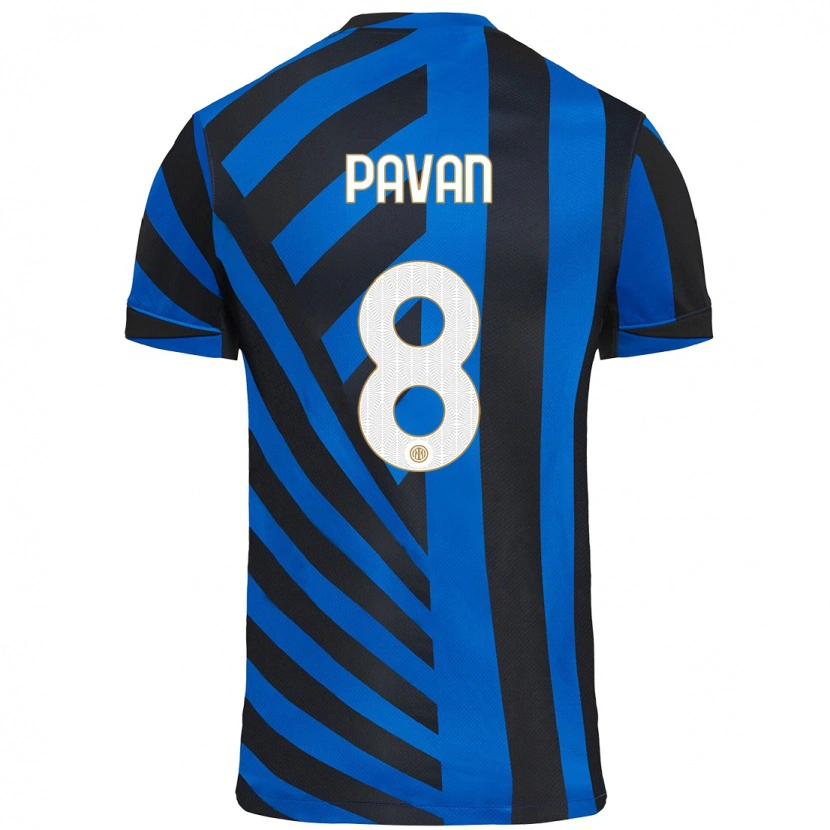 Danxen Uomo Maglia Matilde Pavan #8 Blu Nero Kit Gara Home 2024/25 Maglietta