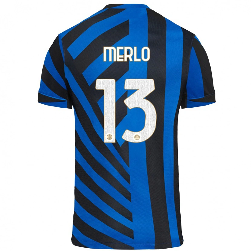 Danxen Uomo Maglia Beatrice Merlo #13 Blu Nero Kit Gara Home 2024/25 Maglietta