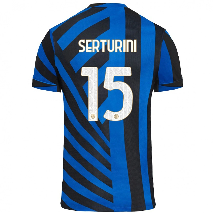 Danxen Uomo Maglia Annamaria Serturini #15 Blu Nero Kit Gara Home 2024/25 Maglietta