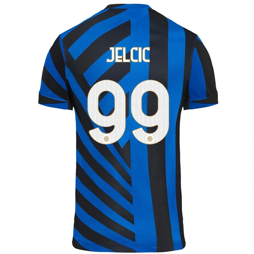 Danxen Uomo Maglia Maja Jelčić #99 Blu Nero Kit Gara Home 2024/25 Maglietta