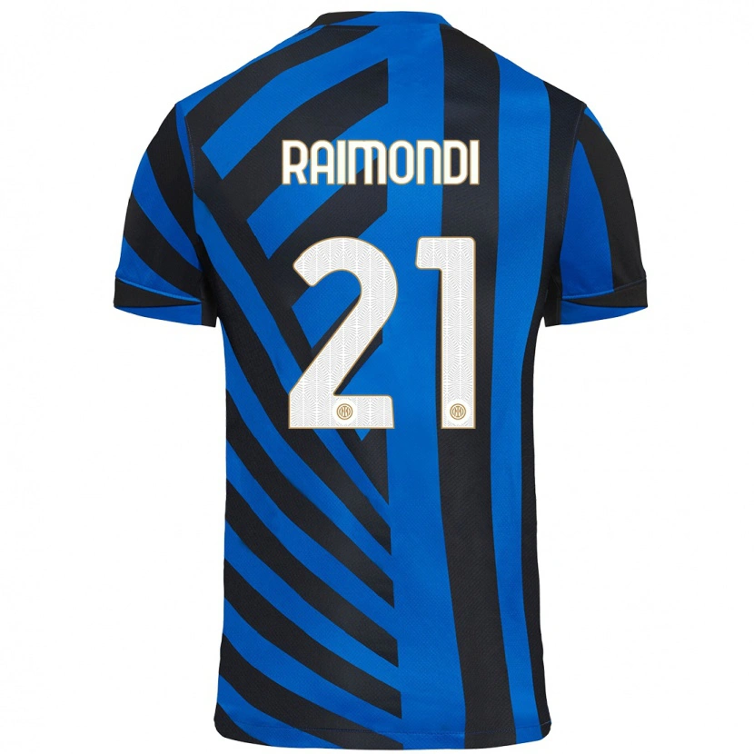 Danxen Uomo Maglia Paolo Raimondi #21 Blu Nero Kit Gara Home 2024/25 Maglietta