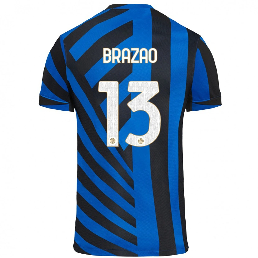 Danxen Uomo Maglia Gabriel Brazao #13 Blu Nero Kit Gara Home 2024/25 Maglietta