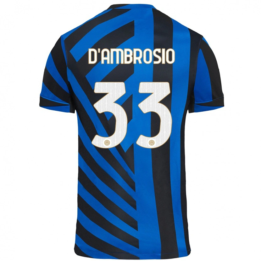 Danxen Uomo Maglia Danilo D'ambrosio #33 Blu Nero Kit Gara Home 2024/25 Maglietta