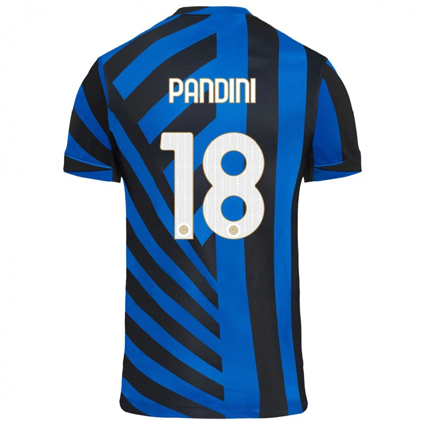 Danxen Uomo Maglia Marta Pandini #18 Blu Nero Kit Gara Home 2024/25 Maglietta