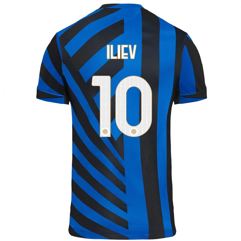 Danxen Uomo Maglia Nikola Iliev #10 Blu Nero Kit Gara Home 2024/25 Maglietta