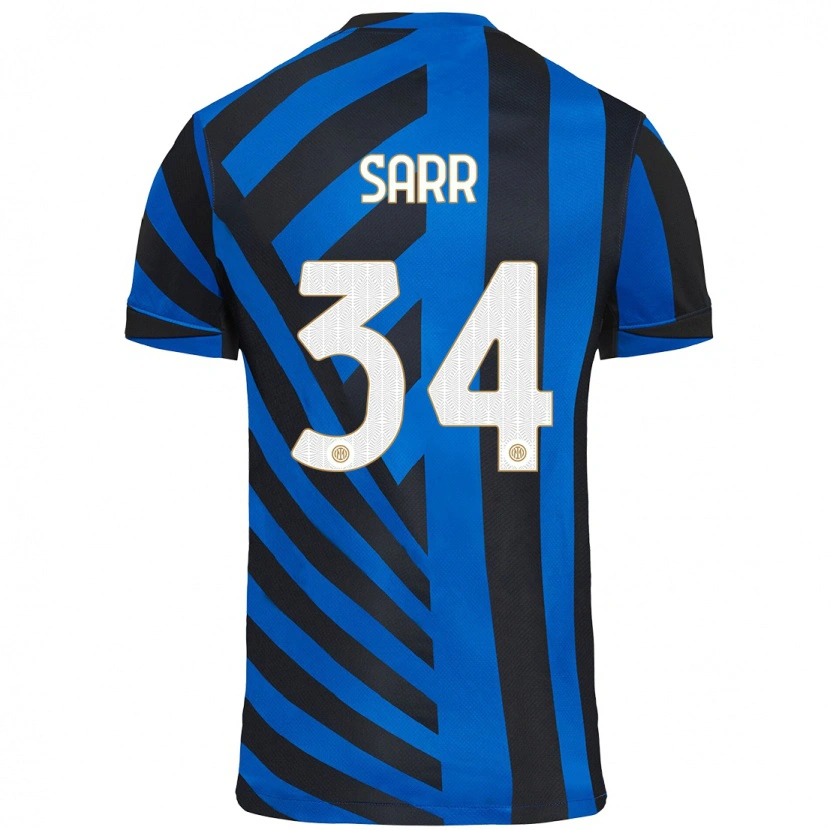 Danxen Uomo Maglia Amadou Sarr #34 Blu Nero Kit Gara Home 2024/25 Maglietta