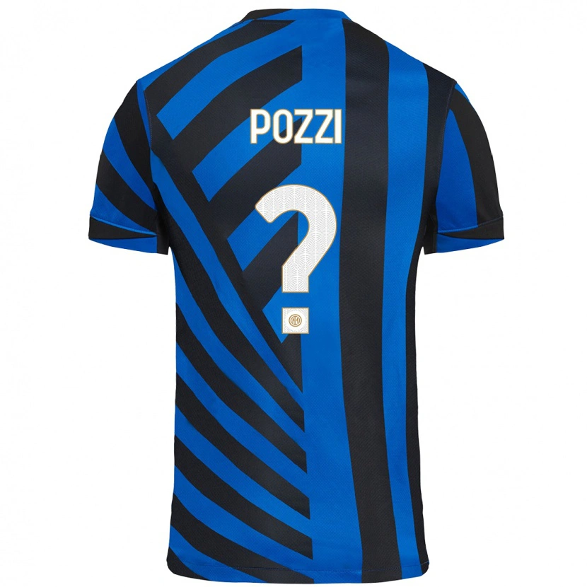 Danxen Uomo Maglia Andrea Pozzi #0 Blu Nero Kit Gara Home 2024/25 Maglietta