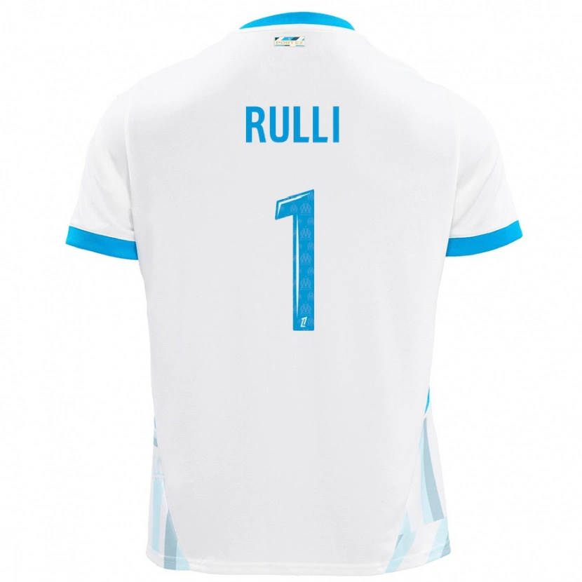 Danxen Uomo Maglia Gerónimo Rulli #1 Bianco Azzurro Kit Gara Home 2024/25 Maglietta