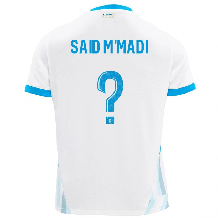 Danxen Uomo Maglia Yakine Said M'madi #0 Bianco Azzurro Kit Gara Home 2024/25 Maglietta