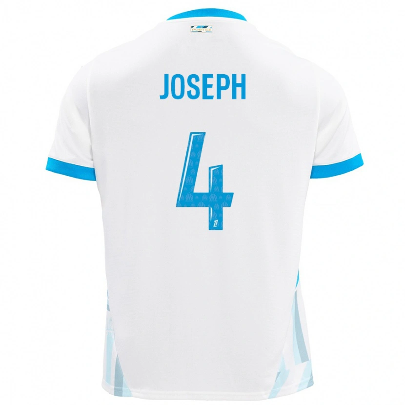 Danxen Uomo Maglia Tabita Joseph #4 Bianco Azzurro Kit Gara Home 2024/25 Maglietta
