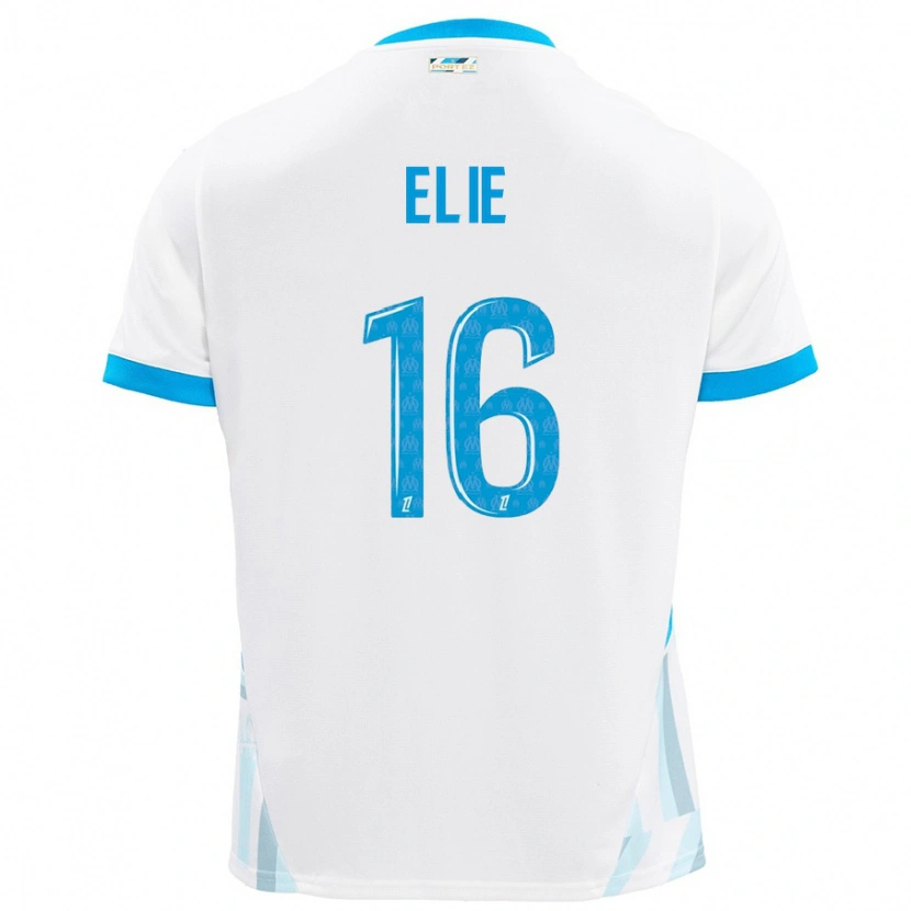 Danxen Uomo Maglia Anaïs Elie #16 Bianco Azzurro Kit Gara Home 2024/25 Maglietta