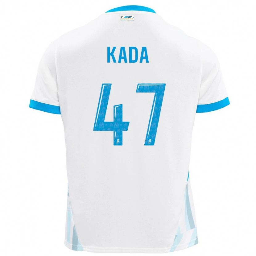 Danxen Uomo Maglia Joakim Kada #47 Bianco Azzurro Kit Gara Home 2024/25 Maglietta
