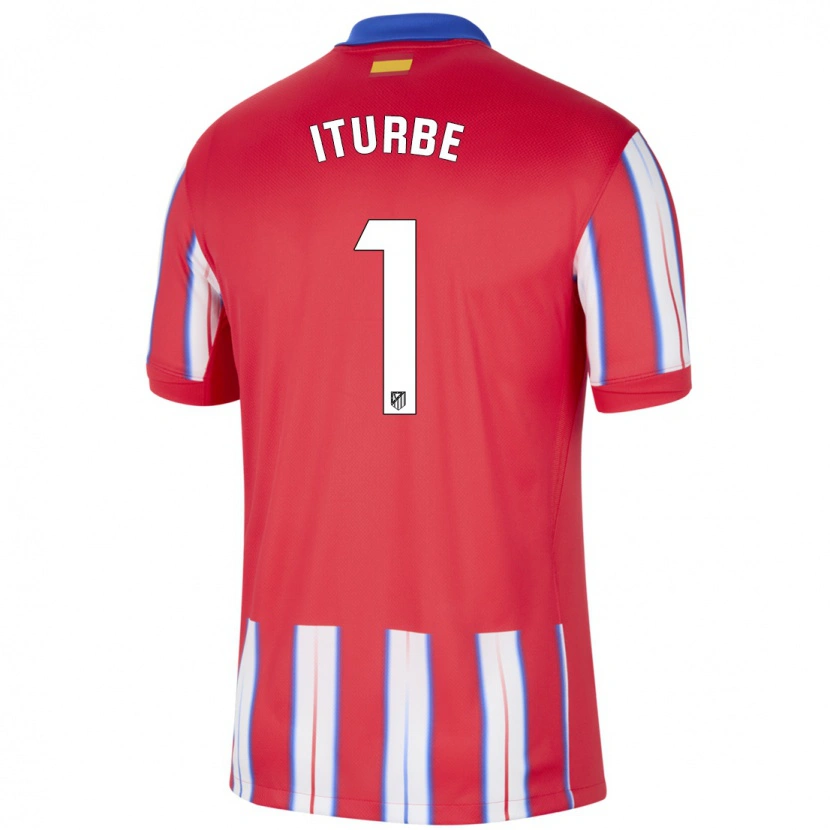 Danxen Uomo Maglia Alejandro Iturbe #1 Rosso Bianco Blu Kit Gara Home 2024/25 Maglietta