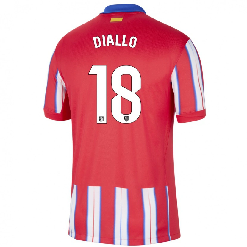 Danxen Uomo Maglia Selu Diallo #18 Rosso Bianco Blu Kit Gara Home 2024/25 Maglietta