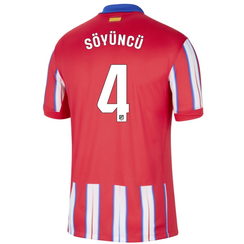 Danxen Uomo Maglia Caglar Söyüncü #4 Rosso Bianco Blu Kit Gara Home 2024/25 Maglietta