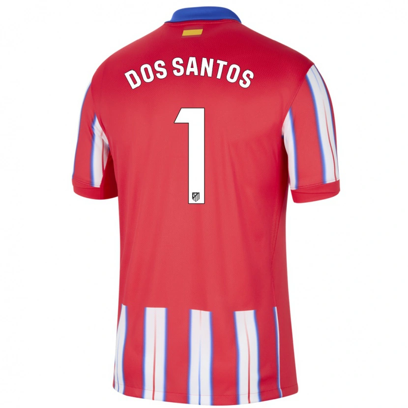 Danxen Uomo Maglia Alex Dos Santos #1 Rosso Bianco Blu Kit Gara Home 2024/25 Maglietta
