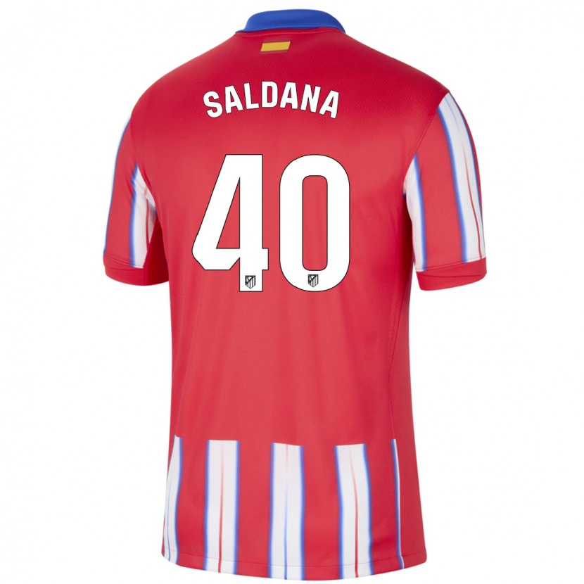 Danxen Uomo Maglia Jose Saldana #40 Rosso Bianco Blu Kit Gara Home 2024/25 Maglietta
