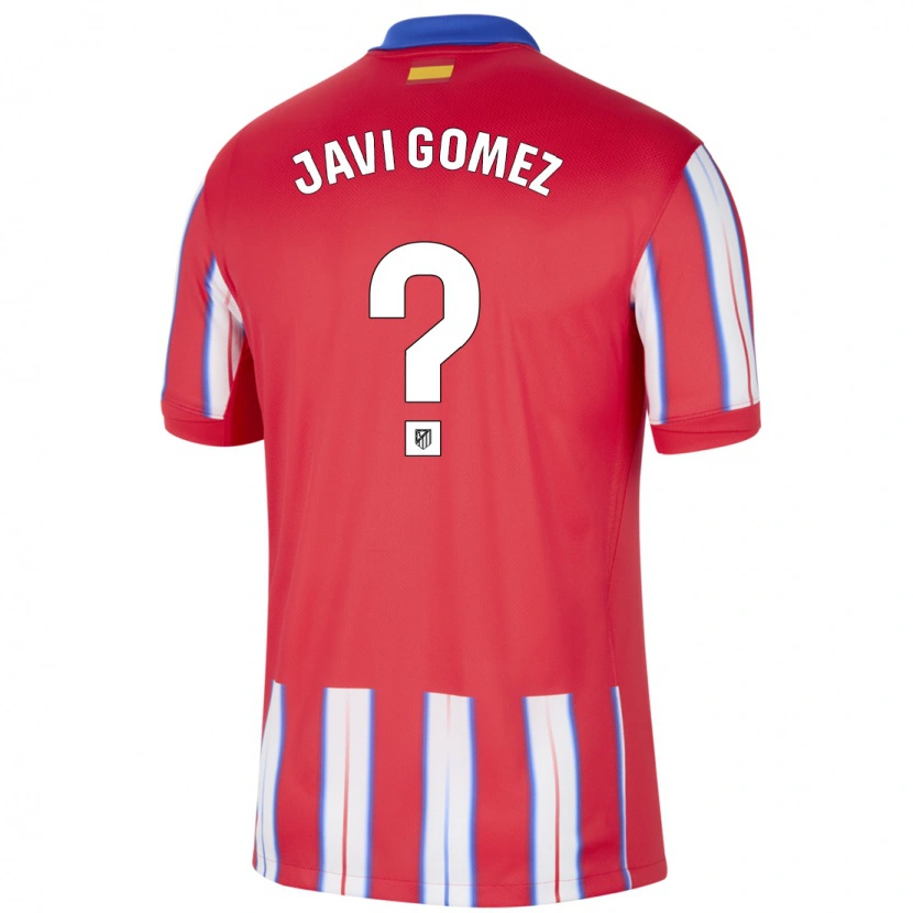 Danxen Uomo Maglia Javi Gomez #0 Rosso Bianco Blu Kit Gara Home 2024/25 Maglietta