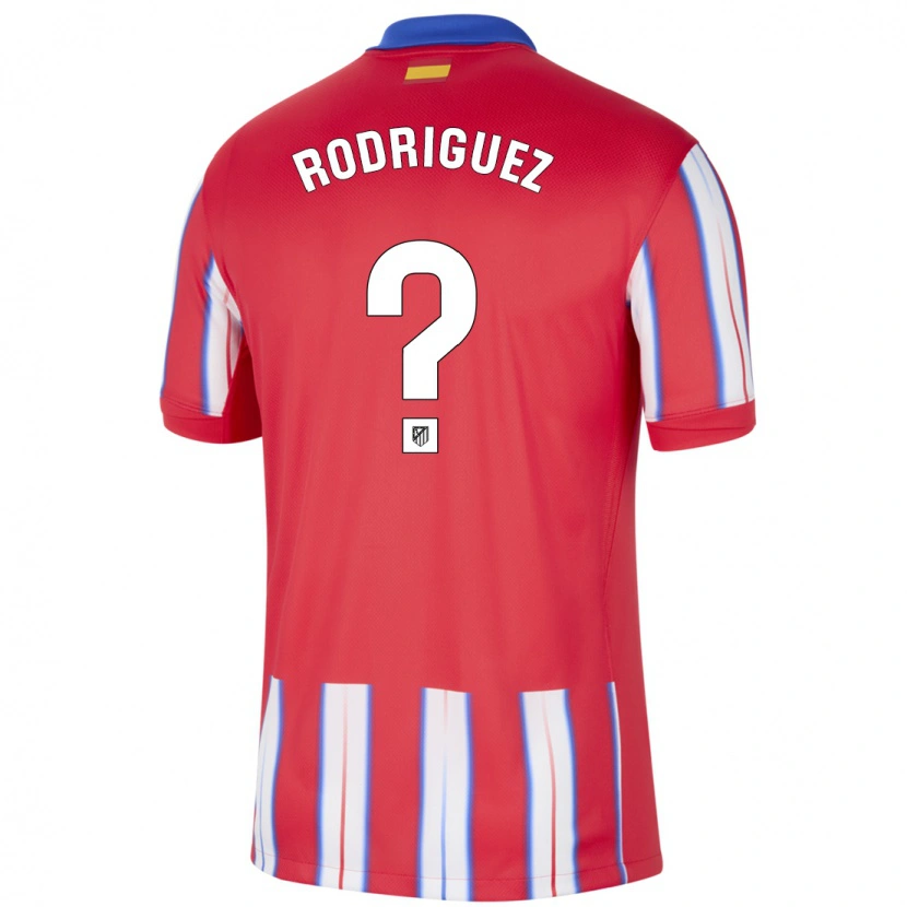 Danxen Uomo Maglia Adrian Rodriguez #0 Rosso Bianco Blu Kit Gara Home 2024/25 Maglietta