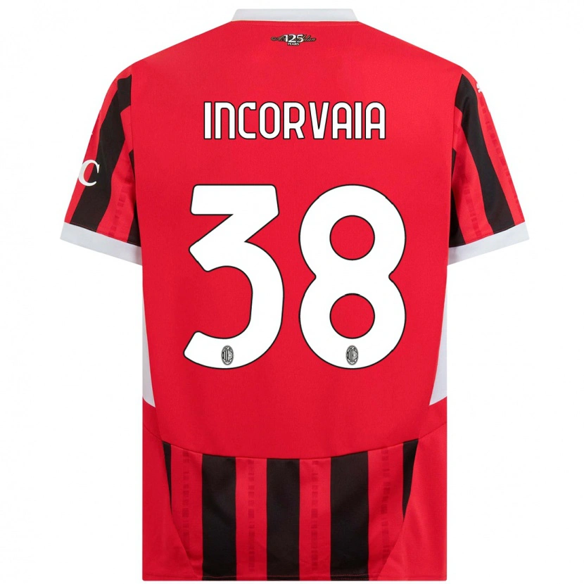 Danxen Uomo Maglia Giovanni Incorvaia #38 Rosso Nero Kit Gara Home 2024/25 Maglietta