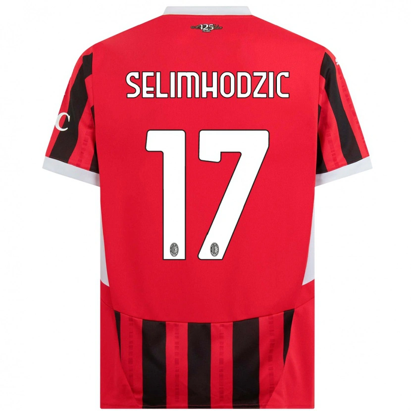Danxen Uomo Maglia Noa Selimhodzic #17 Rosso Nero Kit Gara Home 2024/25 Maglietta