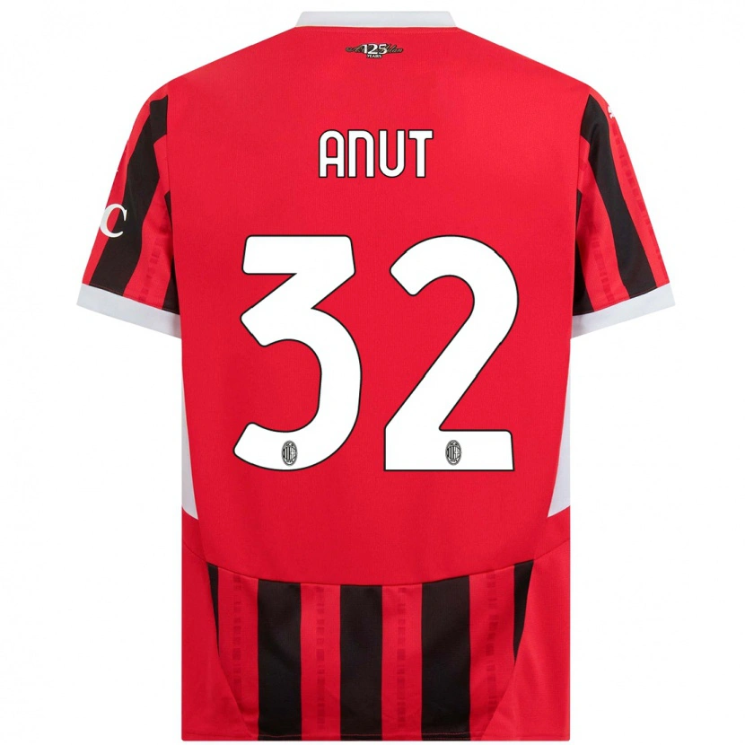 Danxen Uomo Maglia Niccolo Anut #32 Rosso Nero Kit Gara Home 2024/25 Maglietta