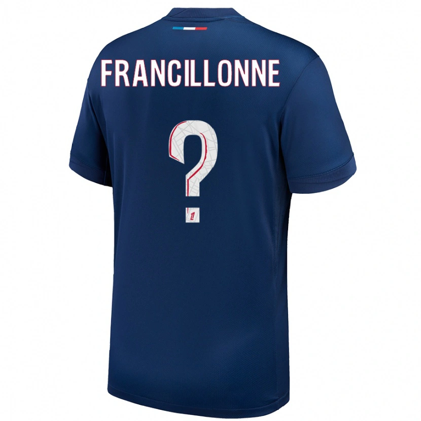 Danxen Uomo Maglia Bryan Francillonne #0 Blu Navy Bianco Kit Gara Home 2024/25 Maglietta