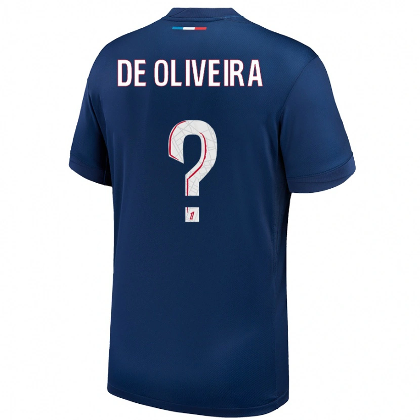 Danxen Uomo Maglia Mathieu De Oliveira #0 Blu Navy Bianco Kit Gara Home 2024/25 Maglietta