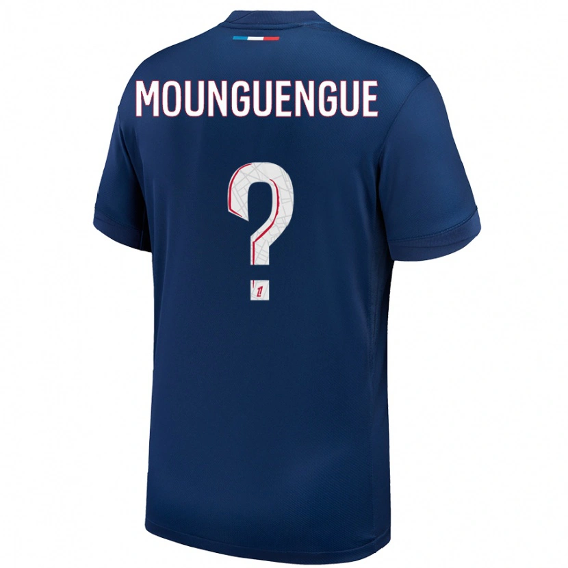 Danxen Uomo Maglia Pierre Mounguengue #0 Blu Navy Bianco Kit Gara Home 2024/25 Maglietta