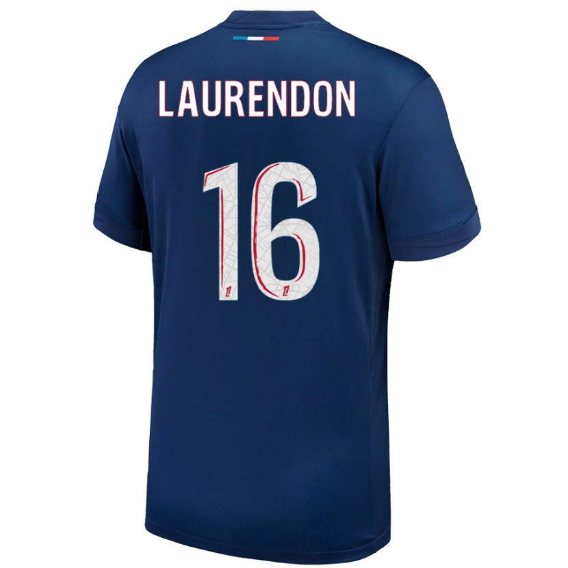 Danxen Uomo Maglia Bilal Laurendon #16 Blu Navy Bianco Kit Gara Home 2024/25 Maglietta
