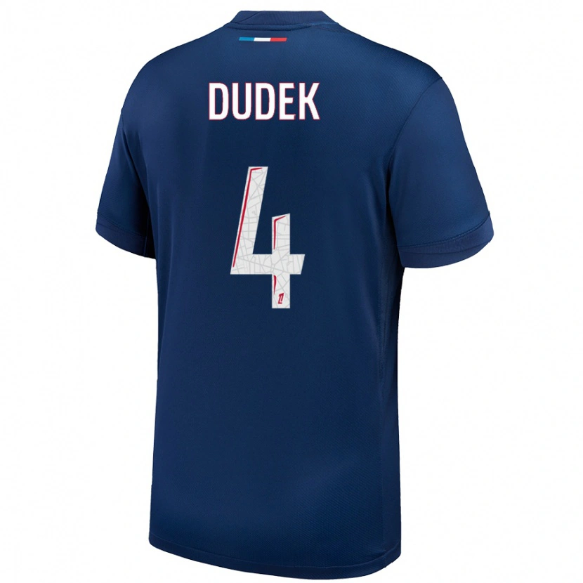 Danxen Uomo Maglia Paulina Dudek #4 Blu Navy Bianco Kit Gara Home 2024/25 Maglietta