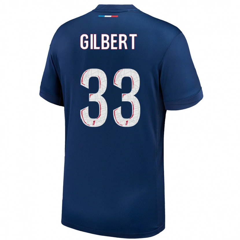 Danxen Uomo Maglia Tara Elimbi Gilbert #33 Blu Navy Bianco Kit Gara Home 2024/25 Maglietta