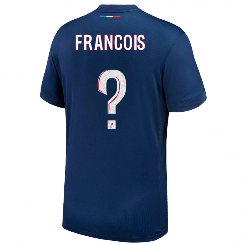 Danxen Uomo Maglia Oriane Jean-Francois #0 Blu Navy Bianco Kit Gara Home 2024/25 Maglietta