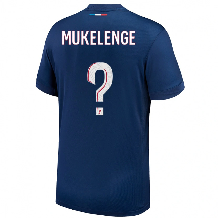 Danxen Uomo Maglia Christ Mukelenge #0 Blu Navy Bianco Kit Gara Home 2024/25 Maglietta