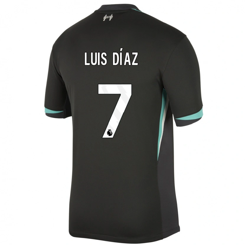 Danxen Uomo Maglia Luis Díaz #7 Nero Antracite Bianco Kit Gara Away 2024/25 Maglietta