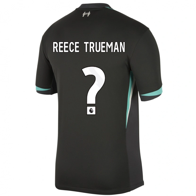Danxen Uomo Maglia Reece Trueman #0 Nero Antracite Bianco Kit Gara Away 2024/25 Maglietta