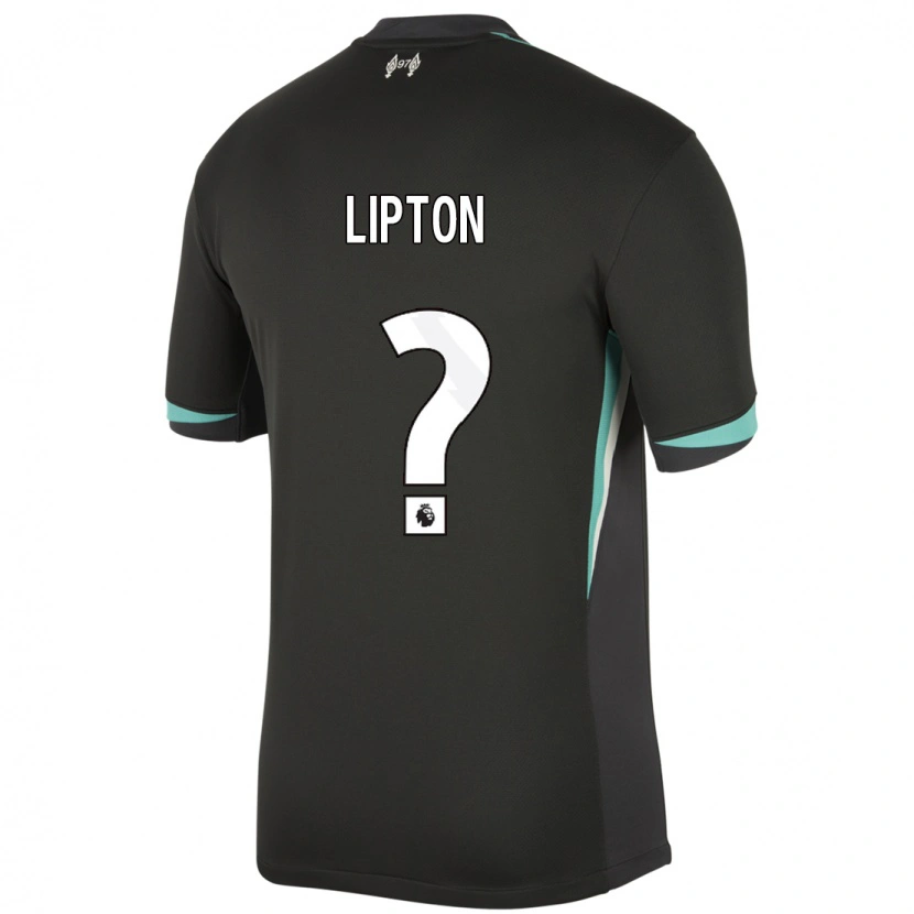 Danxen Uomo Maglia Joe Lipton #0 Nero Antracite Bianco Kit Gara Away 2024/25 Maglietta