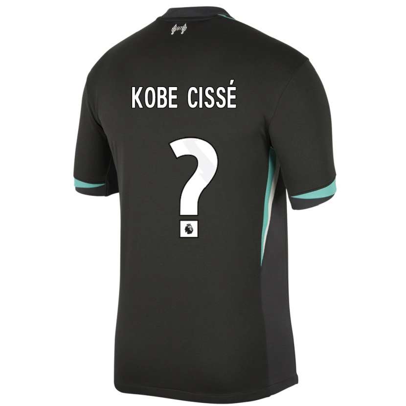 Danxen Uomo Maglia Prince Kobe Cissé #0 Nero Antracite Bianco Kit Gara Away 2024/25 Maglietta