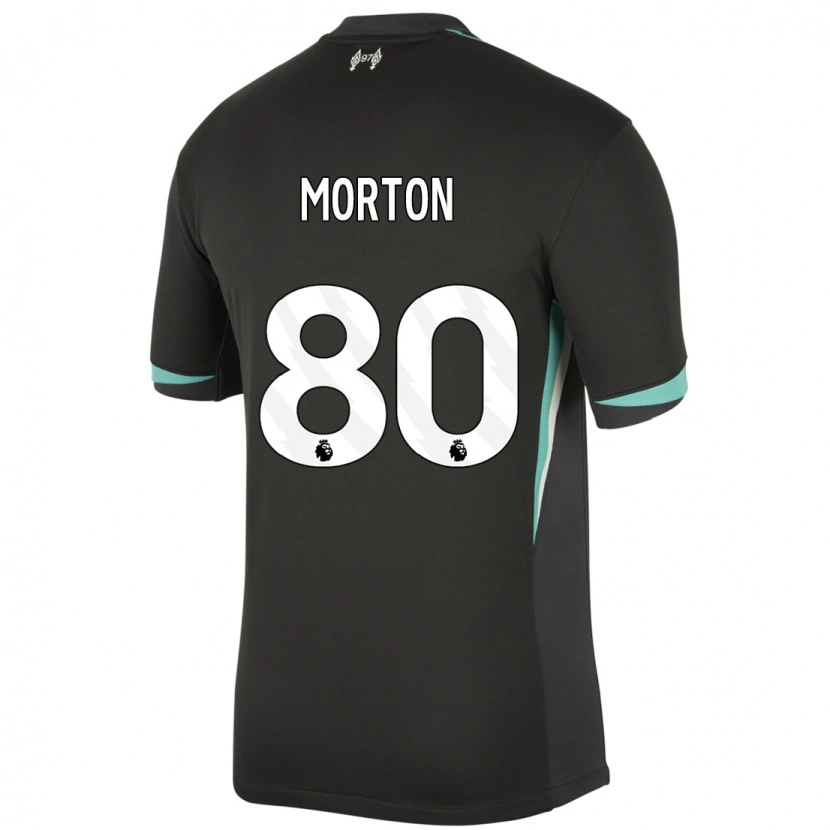 Danxen Uomo Maglia Tyler Morton #80 Nero Antracite Bianco Kit Gara Away 2024/25 Maglietta