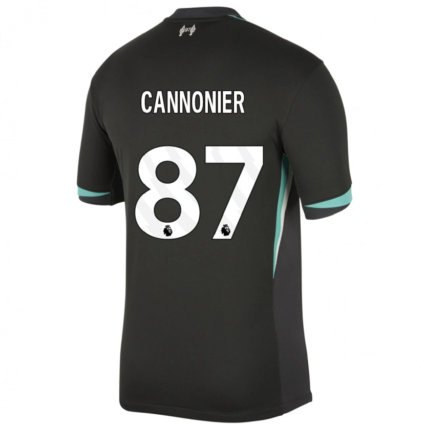 Danxen Uomo Maglia Oakley Cannonier #87 Nero Antracite Bianco Kit Gara Away 2024/25 Maglietta