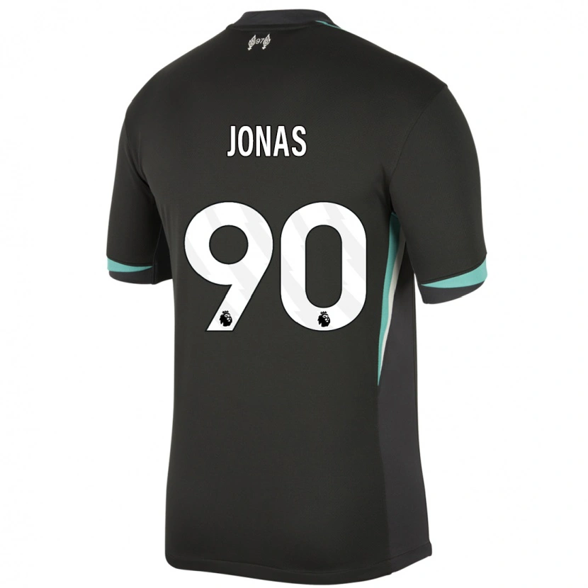 Danxen Uomo Maglia Lee Jonas #90 Nero Antracite Bianco Kit Gara Away 2024/25 Maglietta