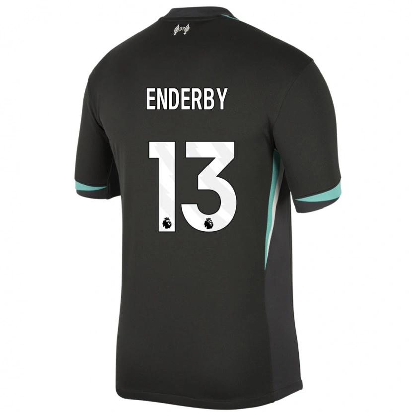 Danxen Uomo Maglia Mia Enderby #13 Nero Antracite Bianco Kit Gara Away 2024/25 Maglietta