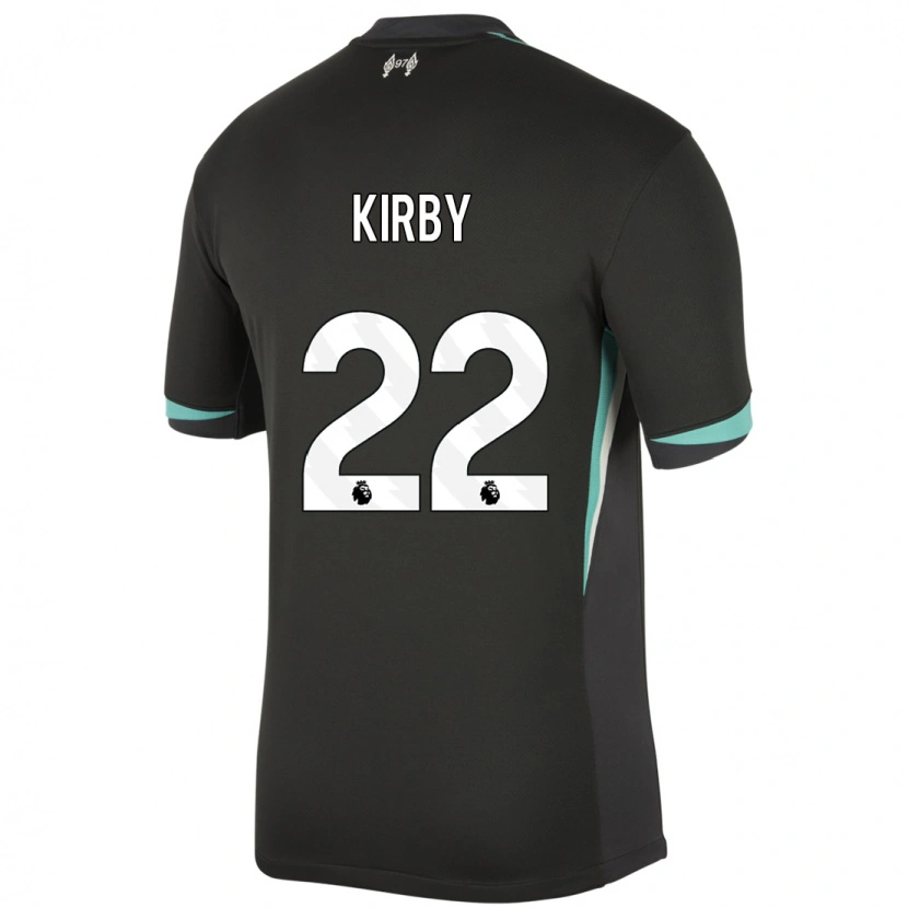 Danxen Uomo Maglia Faye Kirby #22 Nero Antracite Bianco Kit Gara Away 2024/25 Maglietta