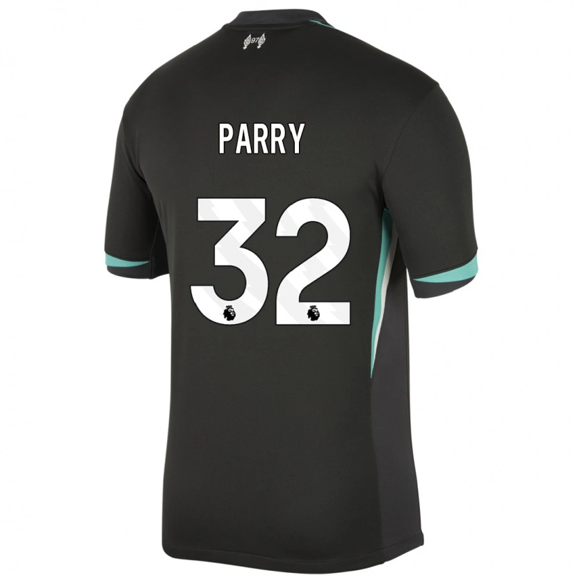 Danxen Uomo Maglia Lucy Parry #32 Nero Antracite Bianco Kit Gara Away 2024/25 Maglietta